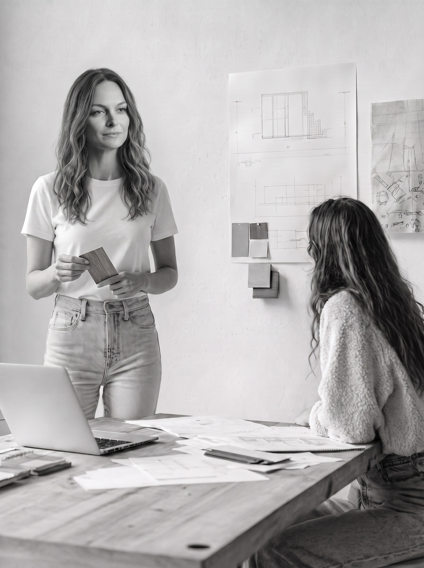 Session de travail avec cliente